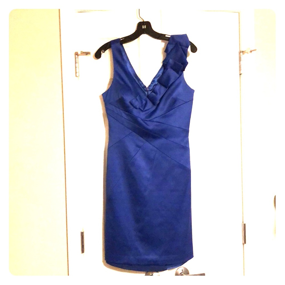 Royal blue formal cocktail dress
